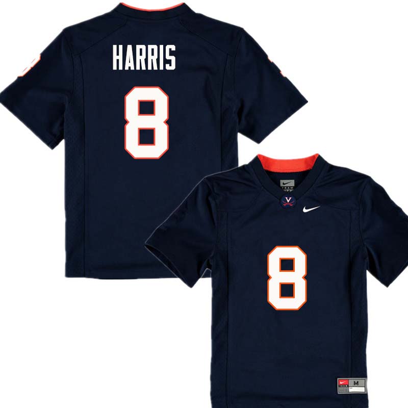Men #8 Anthony Harris Virginia Cavaliers College Football Jerseys Sale-Navy - Click Image to Close